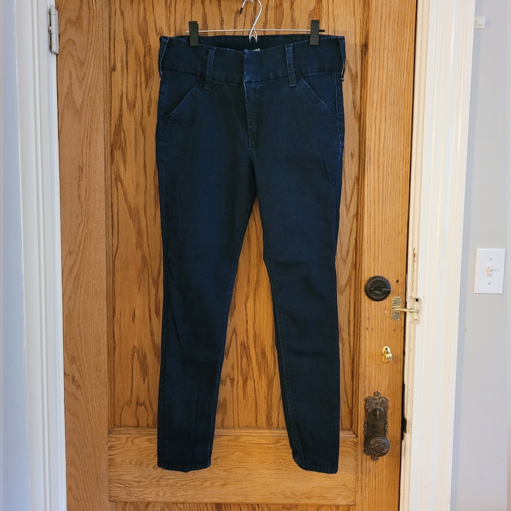 Express High Waisted Denim Perfect Wide Waistband Jean Leggings, Size 14